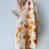 chal de lino con estampado ecoprint