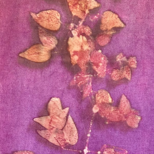 camí de taula amb estampat d'ecoprint/ridorta