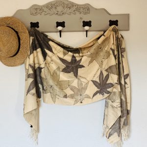 fulard de llana amb ecoprint